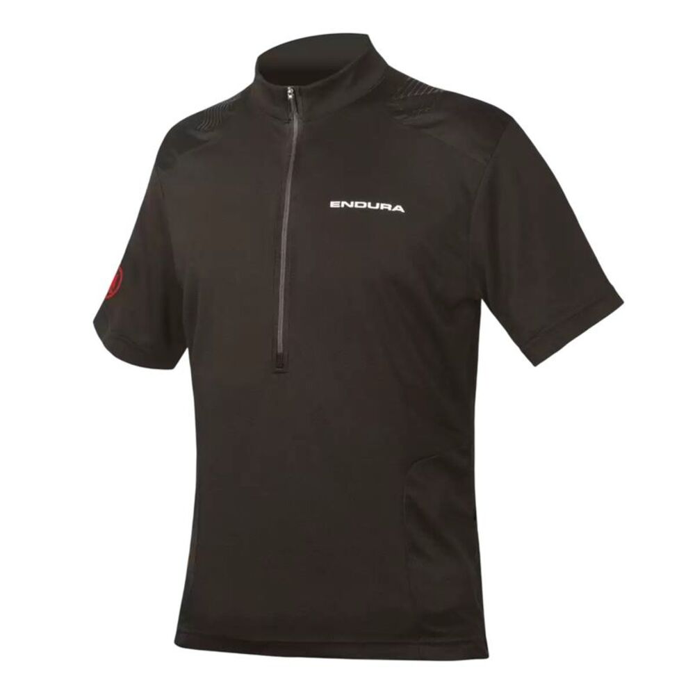 Endura Mens Hummvee Short-Sleeved Cycling Jersey / Black/Red